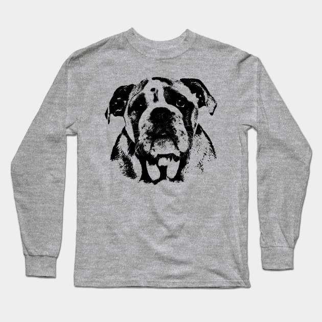 Cute English Bulldog Puppy Long Sleeve T-Shirt by Nartissima